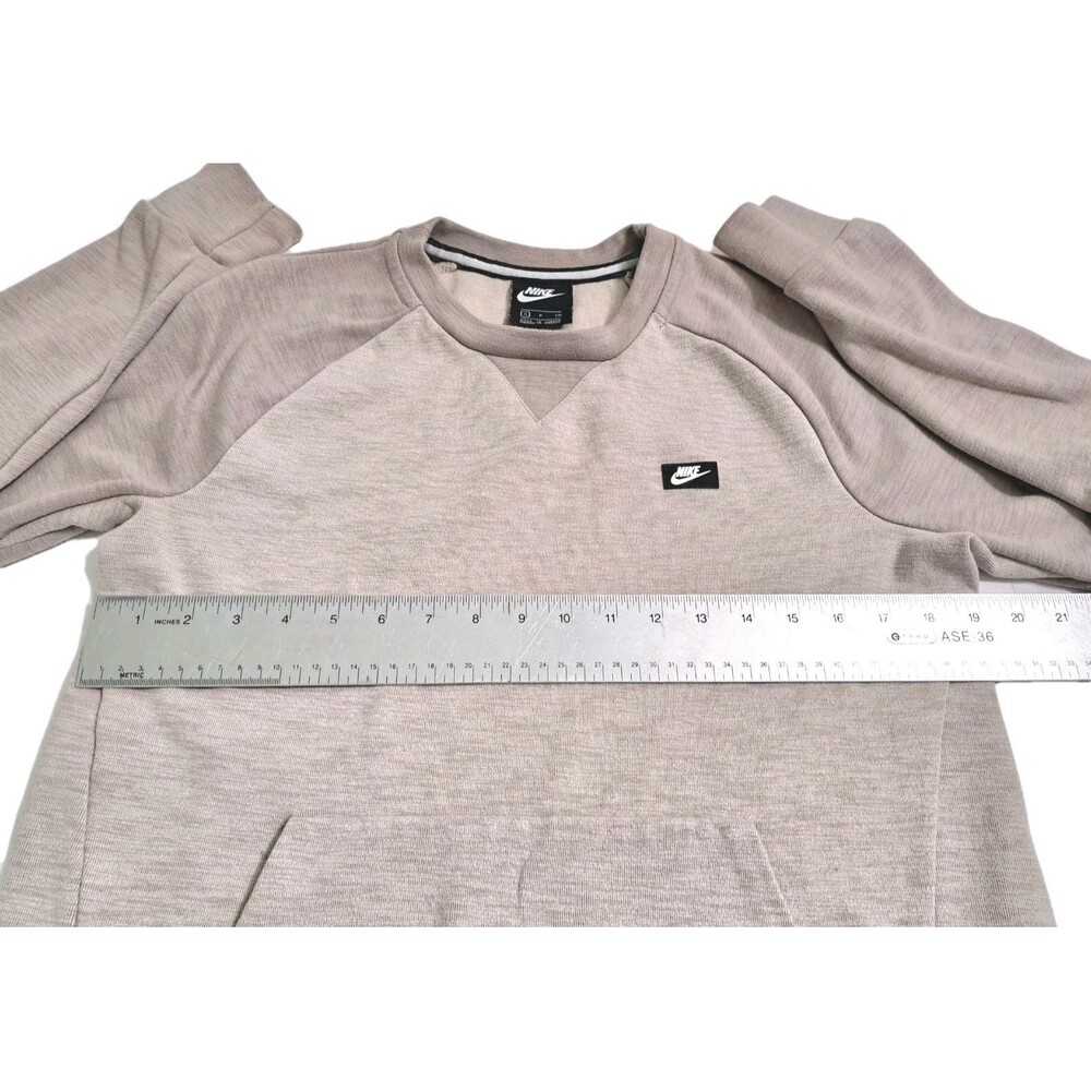 Nike Sportswear Fleece Sweatshirt Sweater Men's Small Colorblock Taupe Gray NSW - Picture 7 of 9